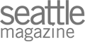 Logo for "Seattle magazine" with lowercase gray text on a transparent background.