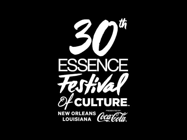Text reads: "30th Essence Festival of Culture, presented by Coca-Cola, New Orleans, Louisiana."